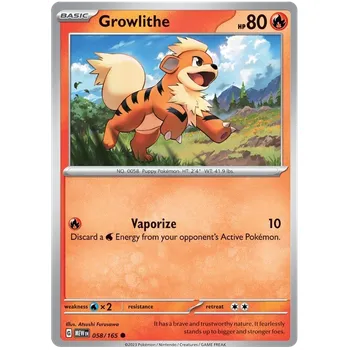Karetní hra Pokémon TCG Growlithe 058/165