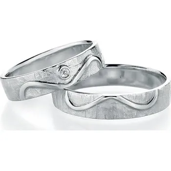 Prsten Snubní prsteny stříbro 925 přírodní diamant 0.025 ct SP-51170