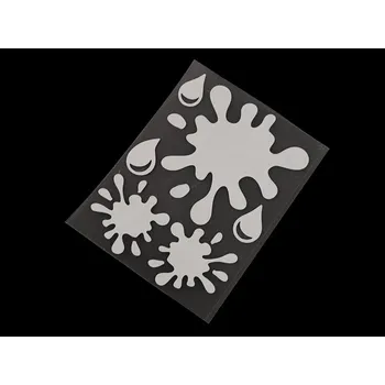 Galanterie Reflexní nažehlovačky hvězda, květ, srdce, smajlík, auto, pes, ježek, tučňák, ruka 9x12 cm