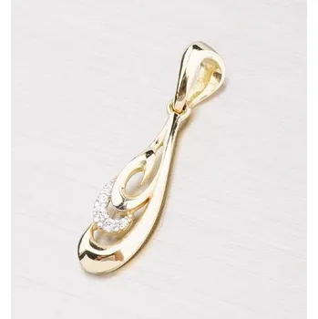 Přívěsek Dámský přívěsek žluté zlato 585 zirkon GZ2136