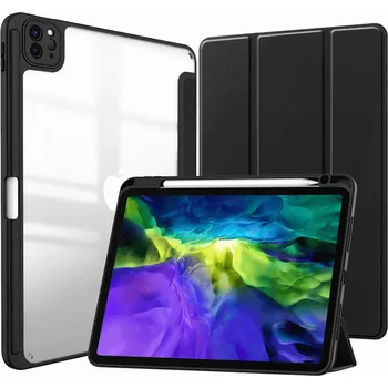 Pouzdro na tablet 2v1 Smart flip cover + zadní silikonový ochranný obal s držákem na pero pro Huawei MatePad 11 - černý