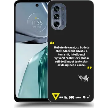 Pouzdro na mobilní telefon Picasee silikonový černý obal pro Motorola Moto G62 - Kazma - MŮŽETE DOKÁZAT, CO BUDETE CHTÍT