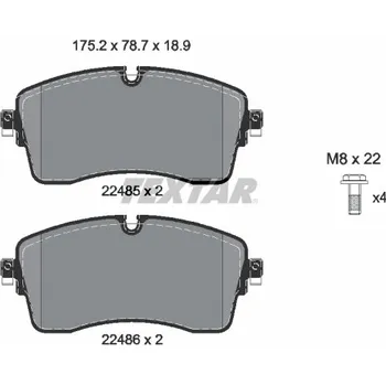 Brzdová destička Sada brzdových destiček, kotoučová brzda TEXTAR 2248503