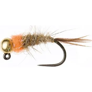 Rybářský háček Tungstenový jig s oranžovou hlavohrudí, vel. 12