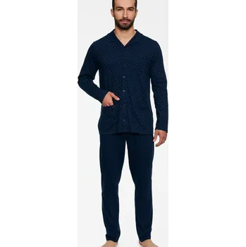 Pánské pyžamo Pánské pyžamo TED 40044-59X Henderson tm.modrá M