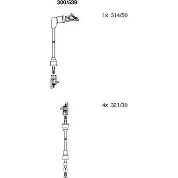Zapalovací kabel Sada kabelů pro zapalování, , BREMI, 300/539