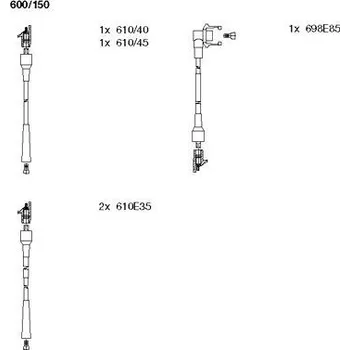Zapalovací kabel Sada kabelů pro zapalování, , BREMI, 600/150