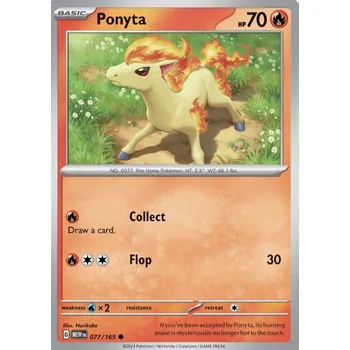 Sběratelská karetní hra Pokémon MEW 077/165 Ponyta - 151 Stav: Near Mint, Verze: REVERSE HOLO