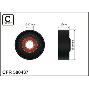 Napínací kladka, žebrovaný klínový řemen Caffaro 500437