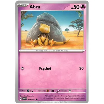 Karetní hra Pokémon TCG Abra 063/165