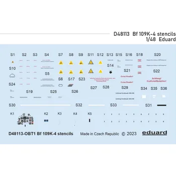 Plastikový model Eduard 1/48 Bf 109K-4 stencils