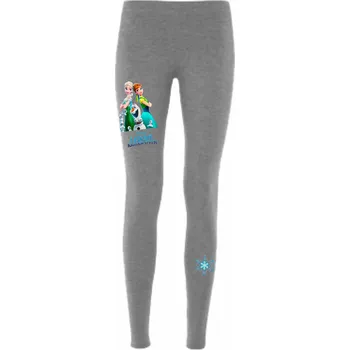Dívčí legíny Frozen Elsa a Anna Barva: Šedá melírová, Velikost: 110 - 4/5let