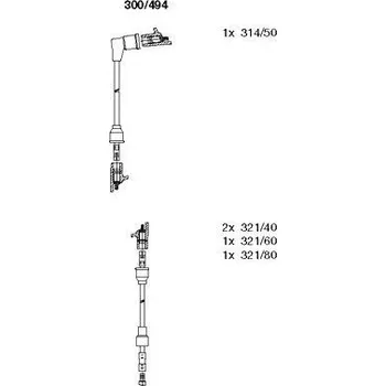 Zapalovací kabel Sada kabelů pro zapalování, , BREMI, 300/494