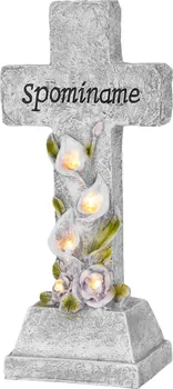 Smuteční dekorace MagicHome Kříž solární dekorace na hrob 17 x 10 x 33 cm