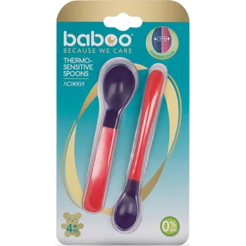 Příbor Lžička silikonová červená 6m+