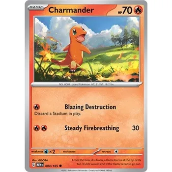 Karetní hra Charmander 004/165 - Scarlet & Violet 151 Typ karty: Non-Holo