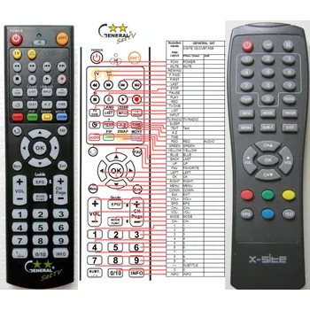 Dálkový ovladač X-SITE XS-DVBT-55B - kompatibilní značkový dálkový ovladač General