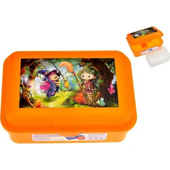 Dóza na potraviny Tvar svačinový box s přepážkou čarodejnice 18 x 13 x 7 cm 730180or