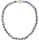 Perlový náhrdelník z pravých říčních perel modrý 22027.3 peacock