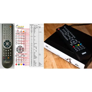 Dálkový ovladač DPS HD80, TREND LINE GK-B001, GK-B002 - kompatibilní značkový dálkový ovladač General