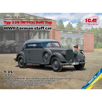 Plastikový model 1:35 Typ 320 (W142) Soft Top, German Staff Car