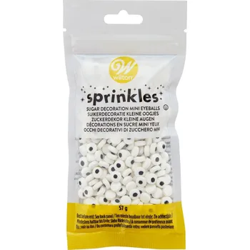 Jedlá dekorace na dort Wilton Cukrová očička mini 7 mm 57 g