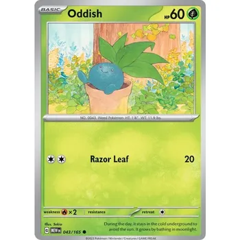 Karetní hra Oddish 043/165 - Scarlet & Violet 151 Typ karty: Non-Holo