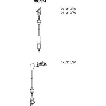 Zapalovací kabel Sada kabelů pro zapalování, , 1612434, 90113411, BREMI, 300/374