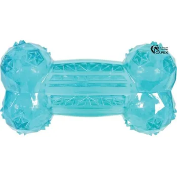 Kosmetika pro psa Psí hračka Zolux -PÍSKACÍ KOST- - Modrá - 25cm