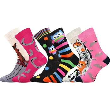 Dívčí ponožky Lonka - Doblik dívka, mix barev Barva: Mix barev, Velikost: 20-24