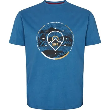 Pánské tričko Pánské tričko s potiskem NORTH 56°4 33116 modré 4XL - 10XL krátký rukáv NORTH 56°4 - 4XL