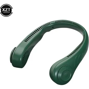 Domácí ventilátor Mini USB ventilátor na krk - Zelená