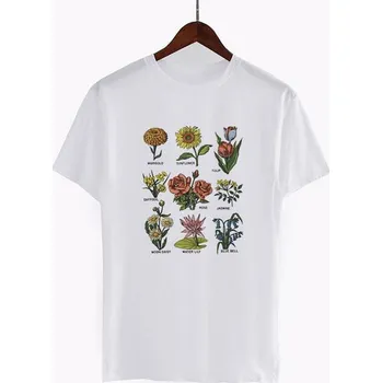 Dámské tričko Dámské tričko s potiskem | originální tričko s květinami, S-XXL - 1575,XL