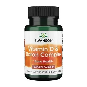 Swanson Vitamin D & Boron Complex Doplněk stravy pro podporu kostí 60 ks, kapsle, EXP. 11/2023