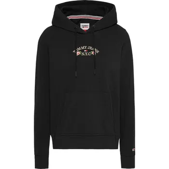 Dámská mikina TOMMY HILFIGER DÁMSKÁ MIKINA S KAPUCÍ TJW REG FLORAL HOODIE BLACK DW0DW16905 BDS Velikost: S