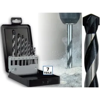 Vrták 7-dílná sada univerzálních vrtáků Projahn 56002: TCT, Ø 4/5/6/6/8/10/12mm, s karbidovým plátkem, v plechovém boxu