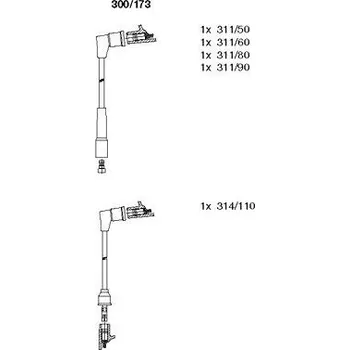 Zapalovací kabel Sada kabelů pro zapalování, , BREMI, 300/173