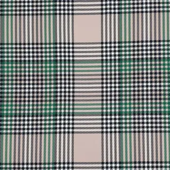 Kostýmovka N6413 béžová, zeleno-černo-bílé káro, š.145
