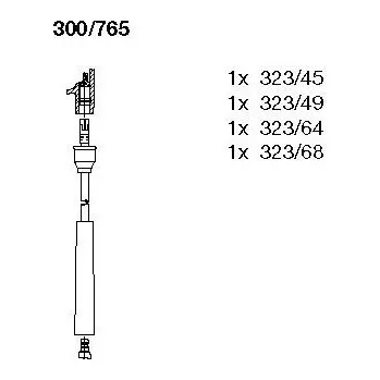 Zapalovací kabel Sada kabelů pro zapalování, , B3M518140, BREMI, 300/765