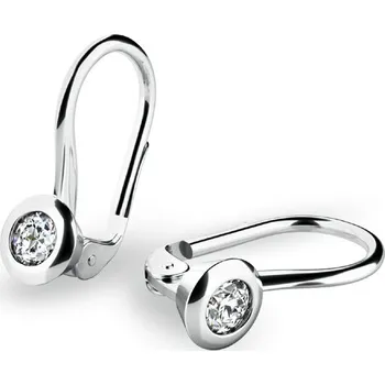 Náušnice Dámské náušnice bílé zlato 585/1000 přírodní diamant 0.260 ct G/SI na klapku 10906-B-DIA