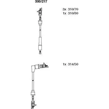 Zapalovací kabel Sada kabelů pro zapalování, , BREMI, 300/217