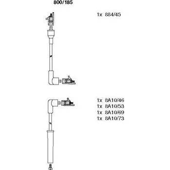 Zapalovací kabel Sada kabelů pro zapalování, , 1063619, BREMI, 800/185