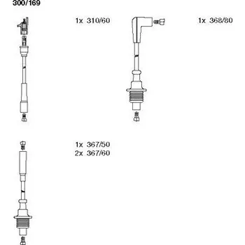 Zapalovací kabel Sada kabelů pro zapalování, , BREMI, 300/169