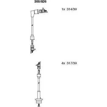 Zapalovací kabel Sada kabelů pro zapalování, , 9091921380, BREMI, 300/826