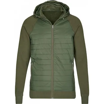 Pánská casual bunda Prošívaná unisex mikina Miners Mate se zipem Barva: zelená olivová, Velikost: L MY810