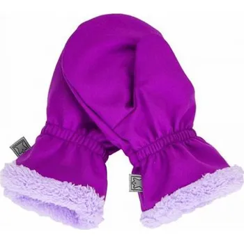 Rukavice Dětské rukavice Fantom SOFTSHELL s kožíškem 2023 Velikost: 3, Barva: tmavě fialová