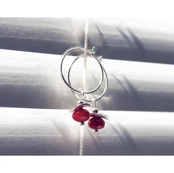 Náušnice 202125 Náušnice červeným poupětem - Minimal 0150279