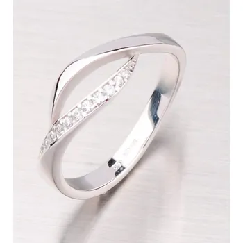 Šperk Dámský prsten bílé zlato 585 zirkon GZ2346B velikost 52