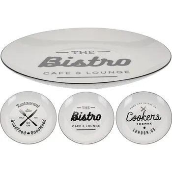 Talíř talíř mělký 26cm BISTRO porcelánový mix dekorů