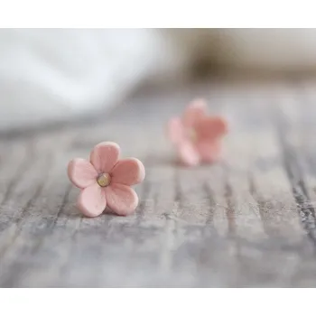Náušnice Minikytičky sv. růžové náušnice - Eli 0000591